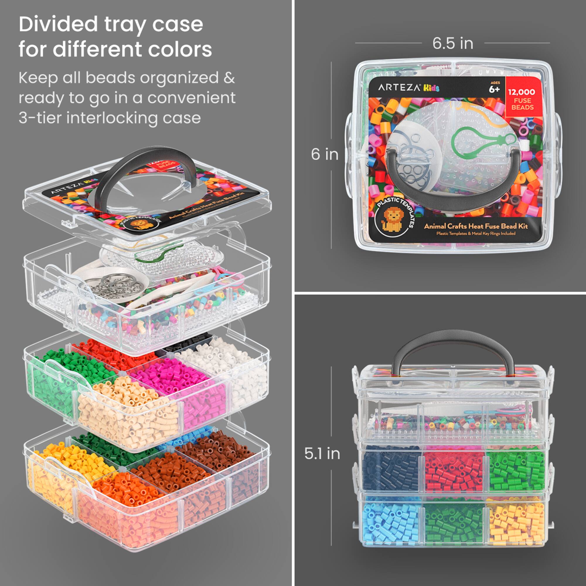 Arteza® Kids Animal Crafts Heat Fuse Beads Kit